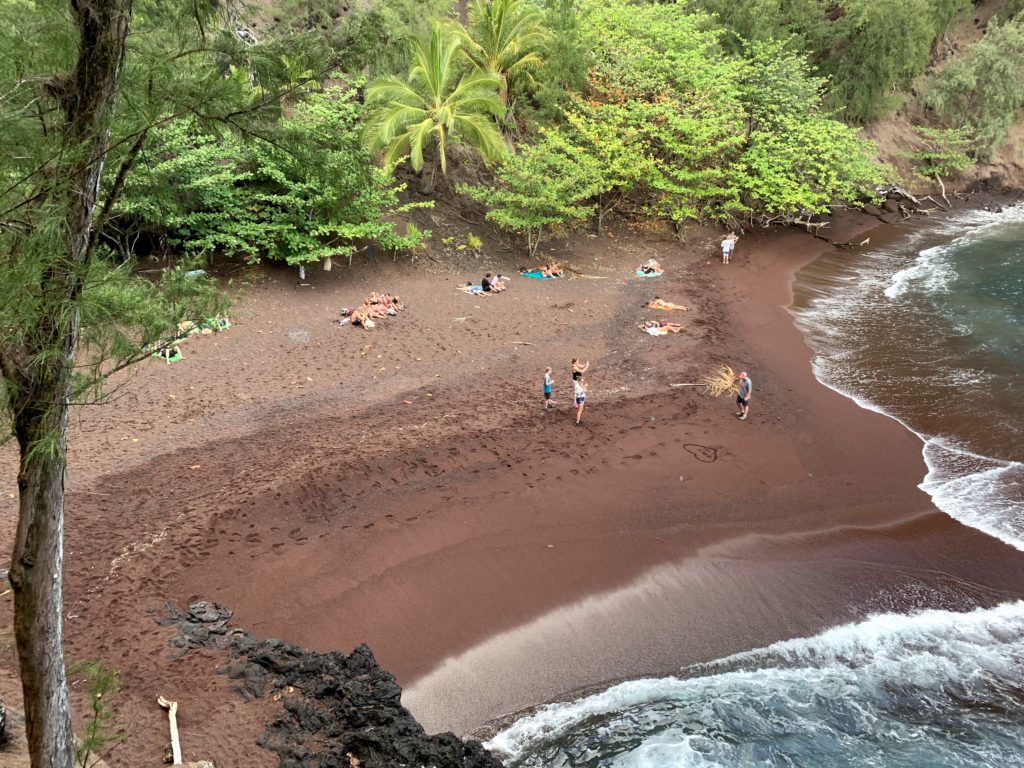 Kaihalulu Red Sand Beach Looking Down