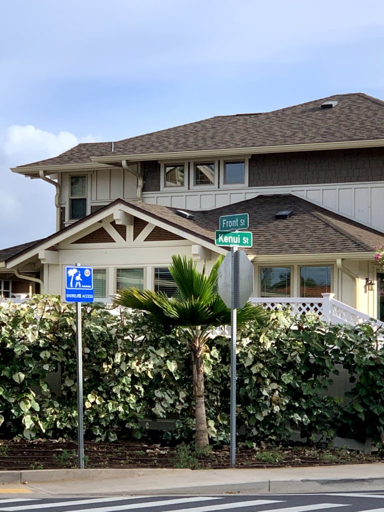 Lahaina Baby Beach Street Intersection